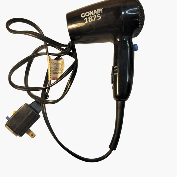 Conair 1875 Hair Dryer adjustable Heat Settings Cool Shot Button folding handle - Picture 3 of 10